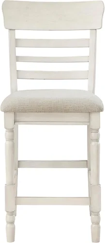 Vista 5 de Lexicon Héloïse - Silla de altura de mostrador (juego de 2), color blanco antiguo