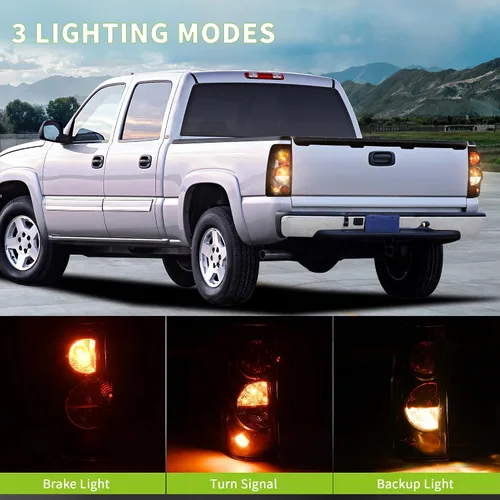 Vista 3 de AUTOSAVER88 Conjunto de Luces Traseras Compatible con Chevy Silverado 1999-2006 1500 2500 3500/2007 Silverado con Estilo de Carrocería