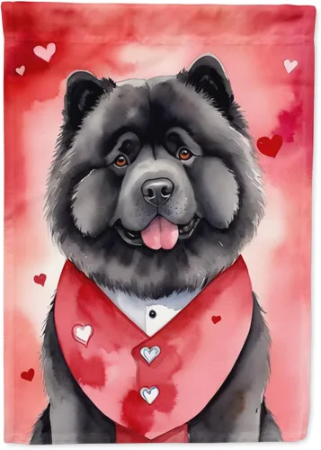 Vista 198 de Caroline's Treasures DAC5252GF Affenpinscher - Bandera de jardín con texto en inglés "My Valentine", bandera decorativa para patio exterior, patio
