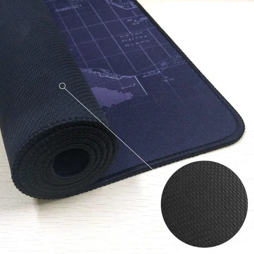 Vista 5 de Mouse pad grande para juegos con base antideslizante, tamaño XXL extendido, pesado, cómodo, plegable para computadora de escritorio, laptop, Mapa-2