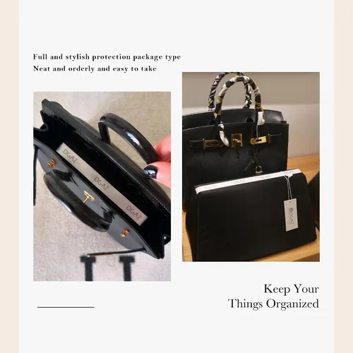 Vista 8 de DGAZ Funda moldeadora de almohada de lujo, espuma viscoelástica, se adapta a Birkin 20/25/30/35/40/45/50 (negro, BK20)