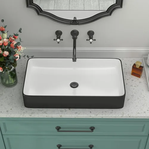 Vista 2 de Lavabo de baño Negro