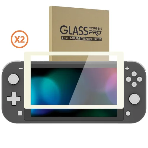 Vista 8 de eXtremeRate Protector de pantalla de vidrio templado 9H para Nintendo Switch Lite, paquete de 2, 0.020 in de grosor, 99.9% de transparencia, fácil