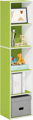 Vista 18 de Furinno PASIR - Estantería de libros de 2 niveles, estantería moderna de 9 x 12 x 21, estanterías abiertas para sala de estar, dormitorio, oficina