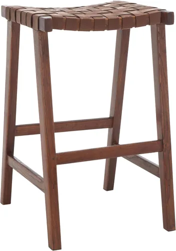 Vista 11 de Safavieh Home Collection Abreu - Taburete rectangular de madera maciza de 30 pulgadas (totalmente montado)