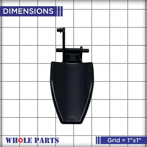 Vista 2 de Whole Parts 241682003 - Palanca dispensadora de agua para refrigerador (negra) – Reemplazo y compatible con algunos refrigeradores Westinghouse