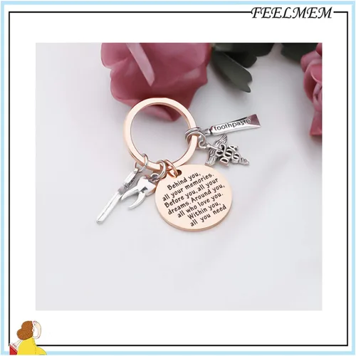 Vista 5 de Feelmem - Llavero con texto en inglés "Future Dentist Gift