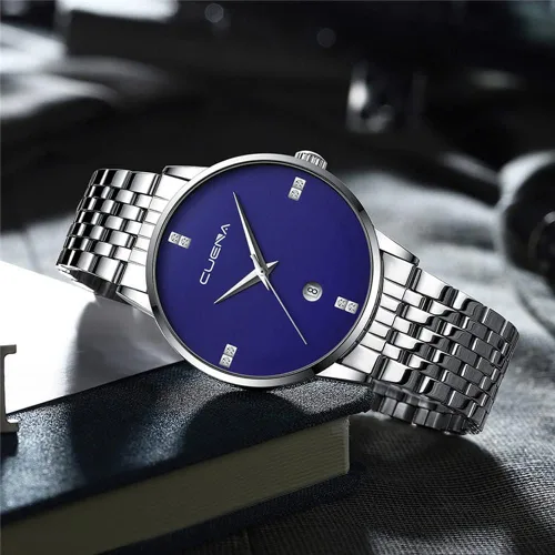 Vista 4 de yunanwa 4 Pack Men's Watches Set Stainless Steel Quartz Analog Watch Bussiness Classic Men Watches with Date Waterproof Male Wrist Watches reloj