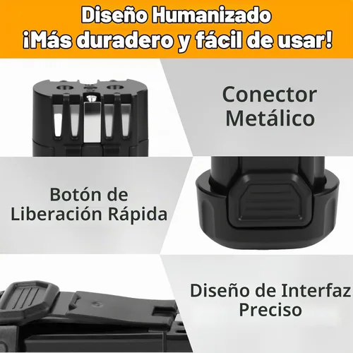 Vista 4 de Joiry Batería de repuesto de iones de litio de 8 V 2000 mAh con mayor seguridad y mayor tiempo de funcionamiento, compatible con herramientas 1 x