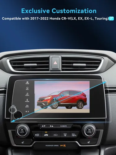 Vista 9 de Protector de pantalla de coche para Honda CRV, accesorios de 7 pulgadas, navegación GPS, vidrio templado, protector de pantalla táctil para Honda 1
