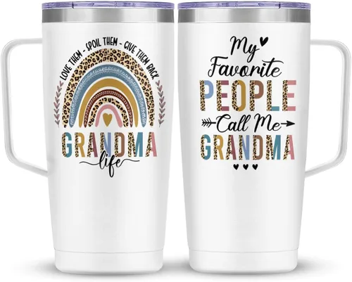 Vista 17 de SANDJEST Mejor Taza para Tía Taza de Tía con Asa 20oz Acero Inoxidable Taza de Café Aislada para Viaje Regalos para Tías de Sobrina Sobrino Regalo