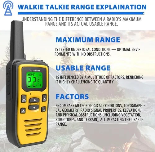 Vista 3 de Walkie Talkies de largo alcance para adultos, radios bidireccionales de mano, radio de emergencia de 2 vías, Walky Talky,