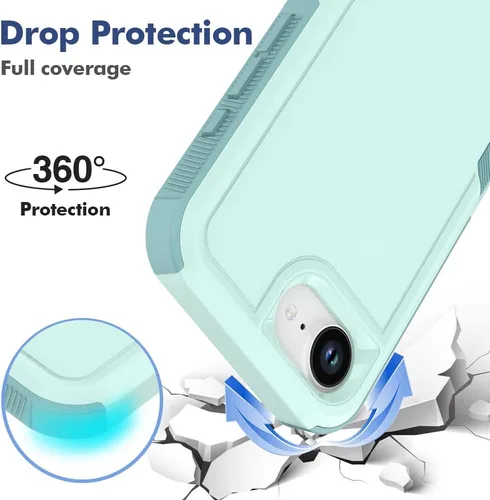 Vista 204 de Jeylly Funda para iPhone SE/Funda para iPhone 5S, Exterior de Plástico Duro que Absorbe Golpes + Interior de Silicona de Goma Defensor contra