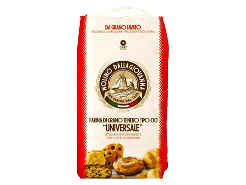 Vista 2 de Molino Dallagiovanna Todo Uso Universale Agua Fría Lavado Italiano Hornear Harina 11.0 lbs Panaderos Bolsa 11 lbs Sin OGM, Sin blanqueamiento, Sin