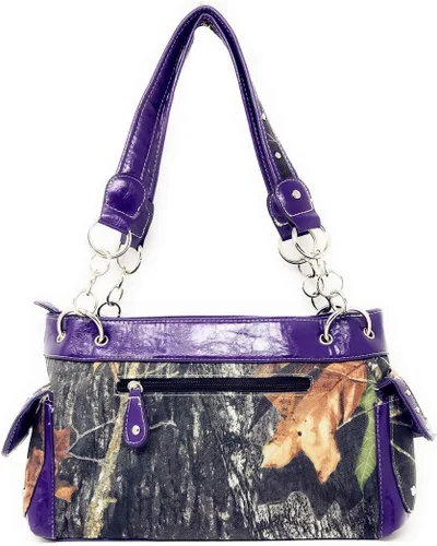 Vista 3 de Bolso bandolera de piel con diamantes de imitación para mujer, 3 piezas, multicolor