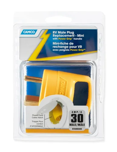 Vista 7 de Camco 55283 30 AMP Mini enchufe macho de repuesto con asa Powergrip