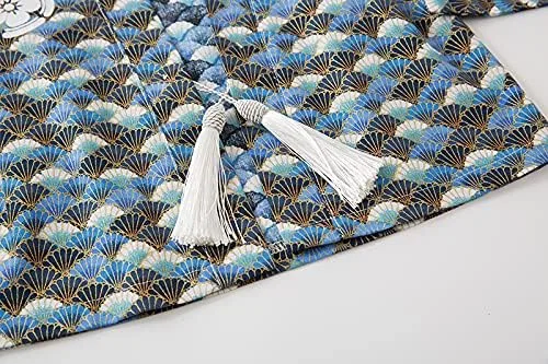 Vista 8 de SZCQ Traje de mameluco tipo kimono para bebé y niño, trajes japoneses de algodón samurái
