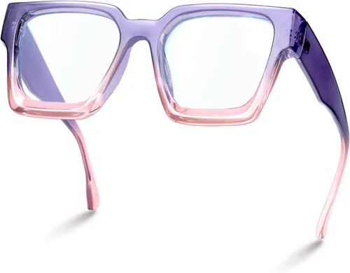 Vista 10 de livho Marco de gafas de gran tamaño para mujer y hombre, lentes rectangulares de moda para computadora, marco elegante *Tortuga de coco