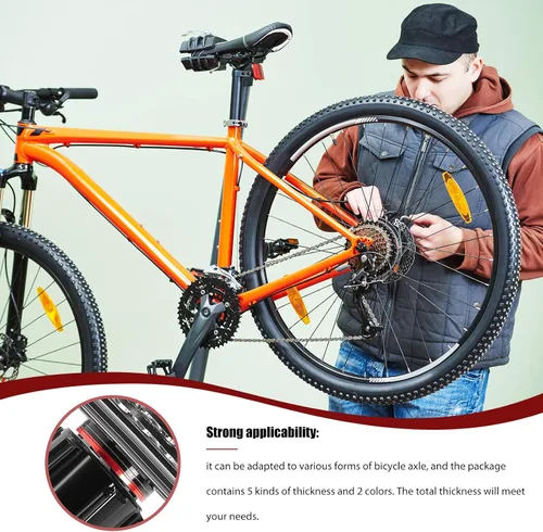 Vista 5 de Skylety 20 piezas bicicleta bicicleta soporte inferior espaciador 7 8 9 10 11 velocidad casete aleación de aluminio volante cubo arandela volante