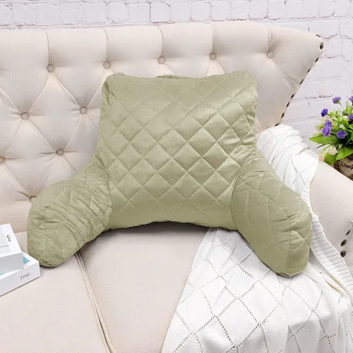 Vista 12 de Home Soft Things DO-IT-Yourself - Funda de almohada acolchada de terciopelo para lectura y relleno, respaldo para tumbona y reposabrazos