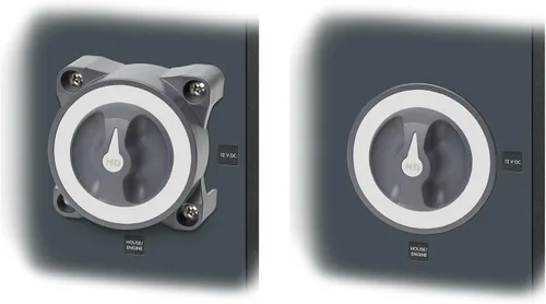 Vista 3 de Blue Sea Systems Interruptor de batería resistente 3003 con desconexión de campo de alternador, 1-2-apagado ambos