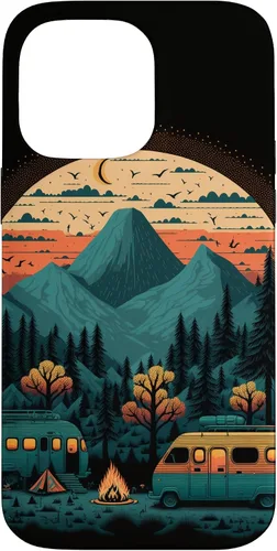 Vista 20 de Funda para iPhone 11 Pro Max Sunset Mountains & Trees para campistas