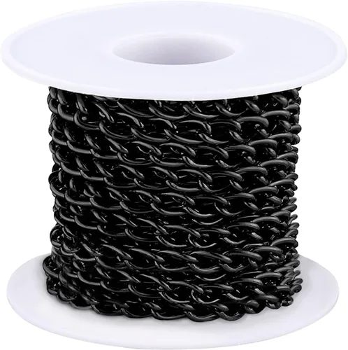 Vista 29 de Jishi Cadena de serpiente de oro de 33 pies de 0.047 in, cadenas para hacer joyas, collares, pulseras, suministros de joyería, hallazgos – Rollo