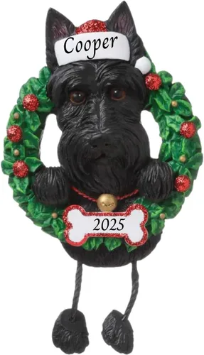 Vista 32 de Adornos personalizados para árbol de Navidad 2024 para mascotas – Razas de perros Beagle – Adorno personalizado de Feliz Navidad – Recuerdo