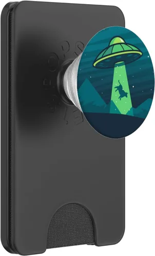 Vista 7 de Extranjeros Secuestro de vaca en el plato de UFO volador – PopSockets Grip y soporte para teléfonos y tabletas