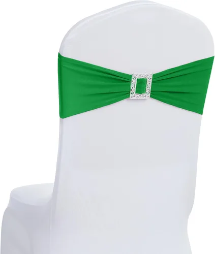 Vista 14 de Joccun 30 PCS Bandas de Spandex para Sillas con Lazos, Banda Elástica de Cubierta de Silla con Hebilla Deslizante, Lazos Elásticos Universales