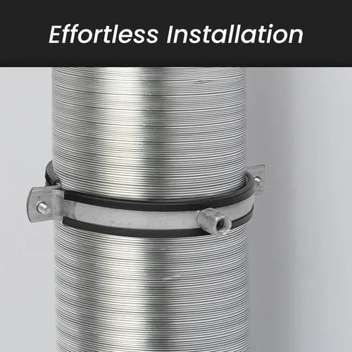 Vista 3 de Colgador de tubo galvanizado de 3 pulgadas con goma - Abrazadera de montaje de conducto - Soportes de tubo de PVC - Abrazaderas de tubo de metal