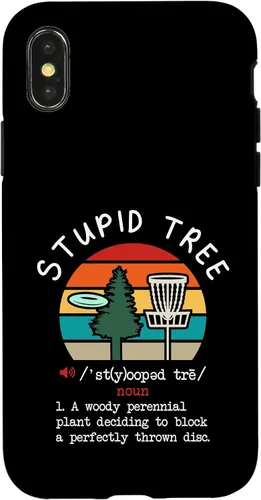 Vista 5 de Disc Golf Stupid Tree Funny Disc Golfing Lover Player Gift Case for iPhone 17