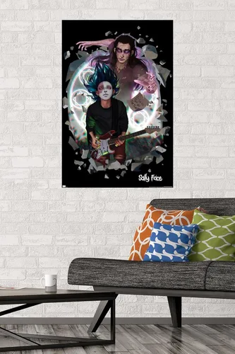 Vista 2 de Trends International Sally Face - Póster de pared de lluvia, 34 pulgadas de largo x 22.4 pulgadas, versión sin marco