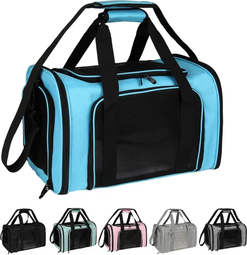 Vista 10 de Top tasta Transportador de Perros y Gatos Portador de Mascotas para Gatos y Perros Pequeños Medianos Grandes Transportador de Lados Suaves