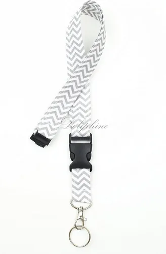 Vista 6 de Breakaway Wave - Cordón de tela para cuello Chevron con hebilla desmontable (aguamarina)