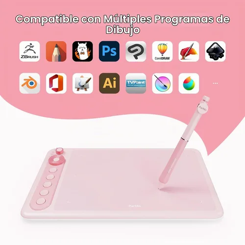 Vista 7 de Parblo Intangbo X7 Tableta de Dibujo 7.2x4.5 pulgadas Tabletas Gráficas, Tableta de Dibujo Digital con Interruptor de Modo, 6 Teclas Personalizadas