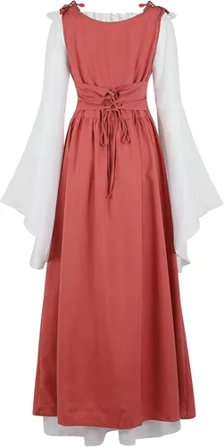 Vista 3 de Zhitunemi - Disfraces renacentistas para mujer, vestido de campesina medieval, estilo hada gótica