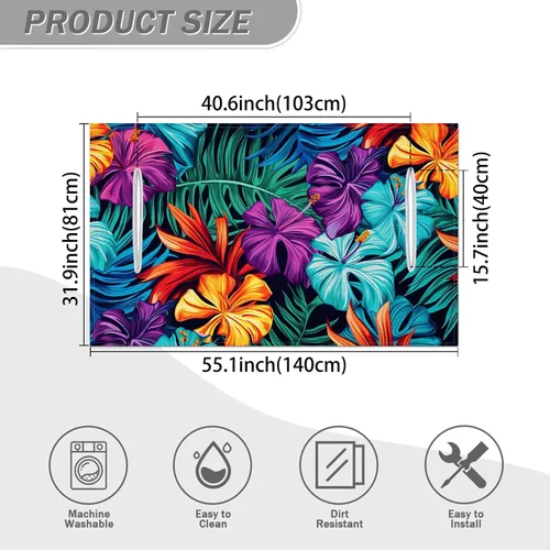 Vista 3 de AQQA Fundas para Asientos de Carrito de Golf, Manta de Asiento de Carrito de Golf de Microfibra Tropical Hoja de Palma-Boho-Mármol, Manta de Golf