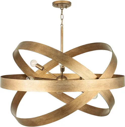 Vista 9 de Capital Lighting 439061ML Jude - Colgante geométrico moderno de metal llamativo, 6 luces, 360 vatios totales, 16 pulgadas de alto x 32 pulgadas