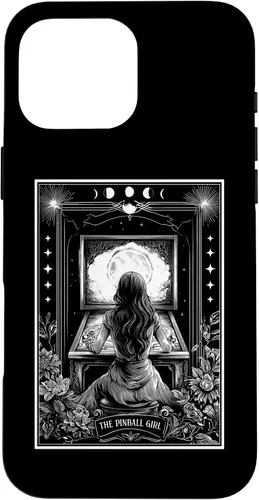 Vista 19 de The Pinball Girl Retro Arcade Game 80s Tarot Card Skeleton Case for iPhone 17