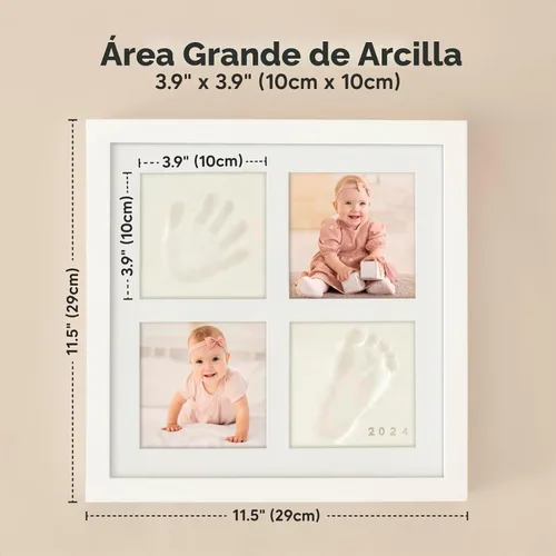Vista 7 de KeaBabies Kit de manos y huellas para bebé, kit de huella de bebé (blanco alpino)