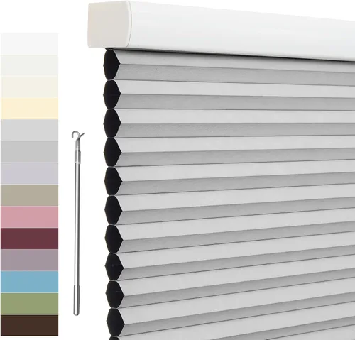 Vista 52 de Tonature Persianas Celulares de Tamaño Personalizado para Ventanas Cortinas Blackout sin Cordón Persianas Enrollables Protección UV Aislamiento