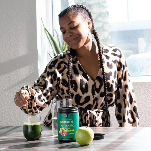 Vista 6 de Inno Greens Más de 28 verduras orgánicas y superalimentos Prebióticos avanzados + probióticos Superantioxidante + hidratación Espirulina