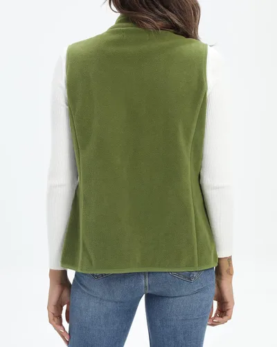 Vista 5 de Xeoxarel Chaleco de forro polar para mujer con 6 bolsillos (XS-2XL)