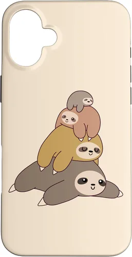 Vista 23 de Sloth Stack Cartoon Graphic Design Cute Doodle Phone Case for iPhone 17