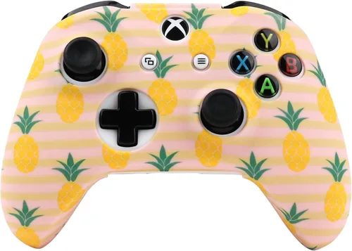 Vista 2 de RALAN - Funda protectora de silicona antideslizante para control de Xbox One compatible con Xbox 1 inalámbricacon cable con 2 bonitas tapas