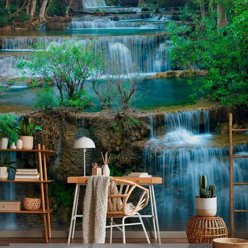Vista 6 de artgeist Mural de Pared Cascada 118x91 pulgadas - XXL Papel Tapiz No Tejido Vellón Decoración de Pared Impresión Fotográfica Imagen Fotografía #05