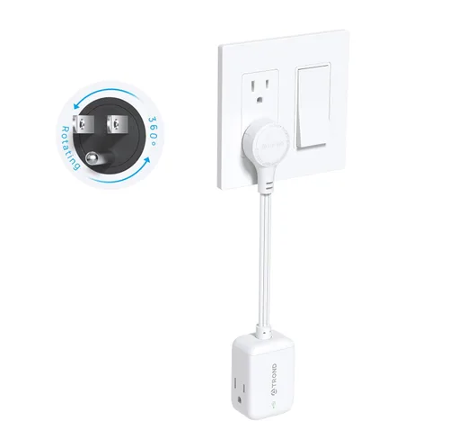 Vista 16 de TROND Adaptador de salida de 2 clavijas a 3 clavijas, extensor de salida de pared de múltiples enchufes, divisor de enchufe de 3 vías, expansor