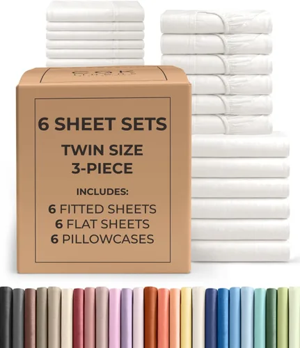 Vista 316 de Pack of 2, Twin Size 3 Piece Sheet Set - Breathable & Cooling - White
