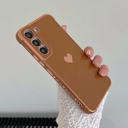 Vista 68 de phylla Funda de teléfono compatible con Samsung Galaxy A12 de 6.5 pulgadas, lindo corazón chapado en oro, elegante funda de lujo para mujer
